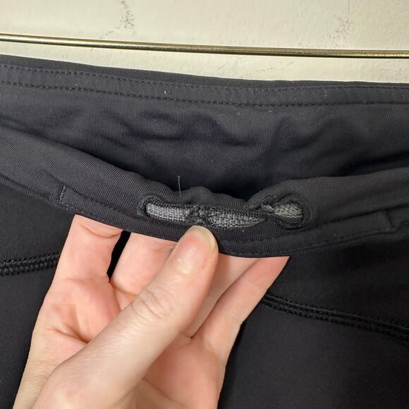 Sz 6 Lululemon Speed Tight IV Black Leggings Ruched Ankle Running Yoga Pants - Picture 3 of 7